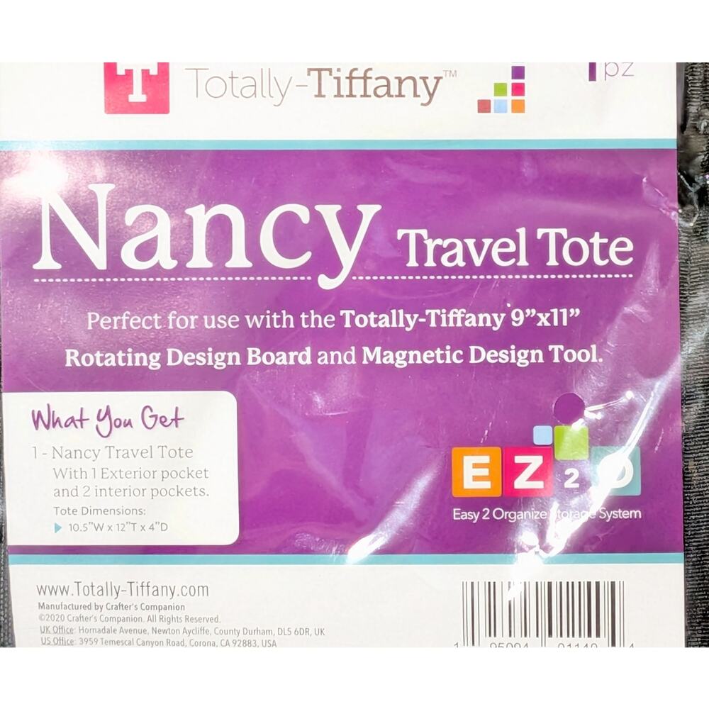 TOTALLY-TIFFANY Nancy Travel Tote Craft Storage Organizer Bag NEW 10.5x12x4